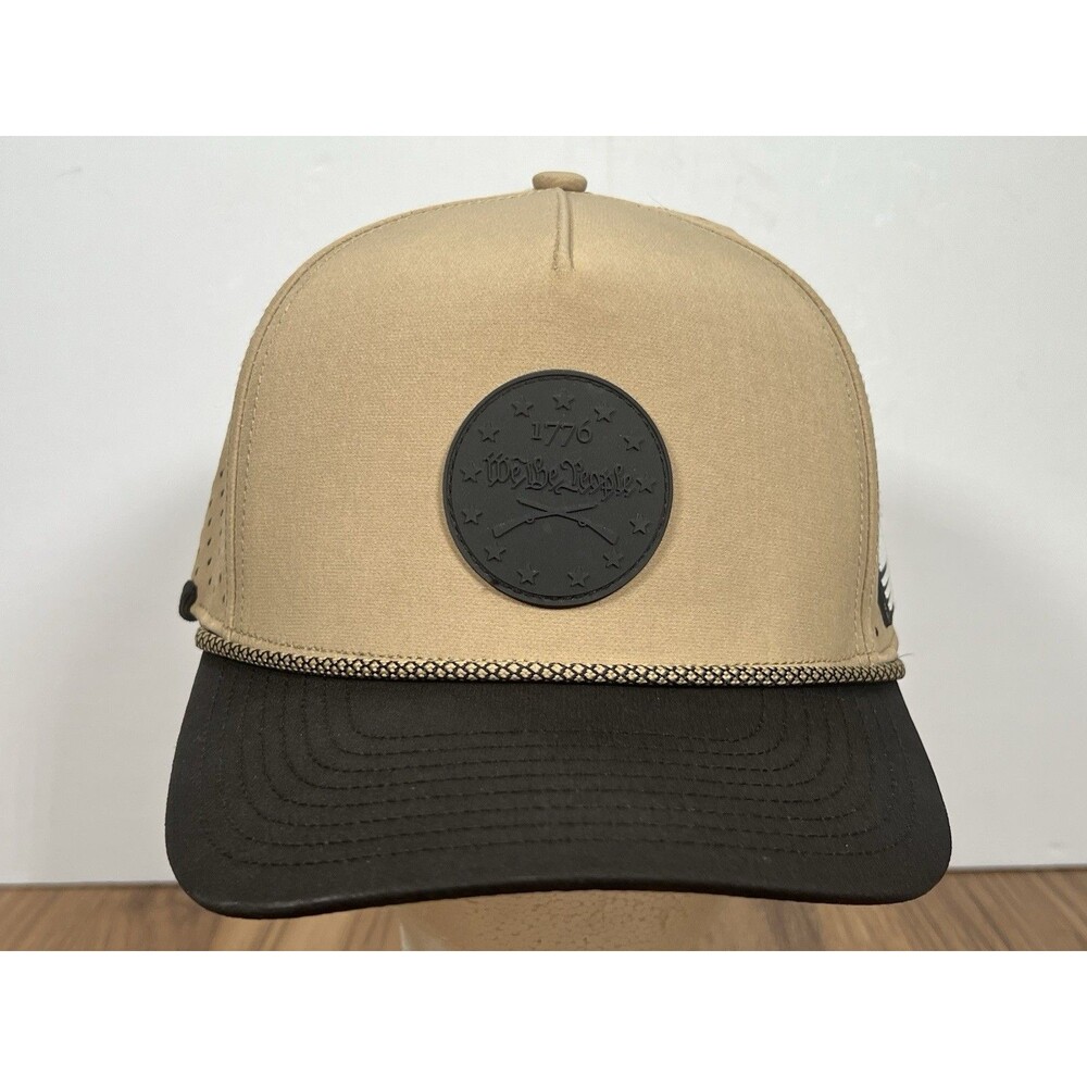Curves & Clubs 1776 We The People - Golf Hat - Tan/Black SnapBack